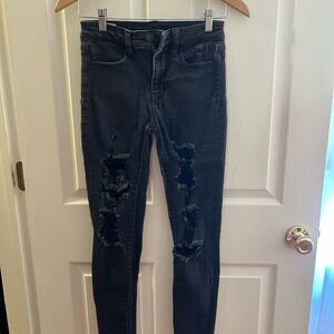 American Eagle Distressed Black Women's Jeans skinny jeggings
